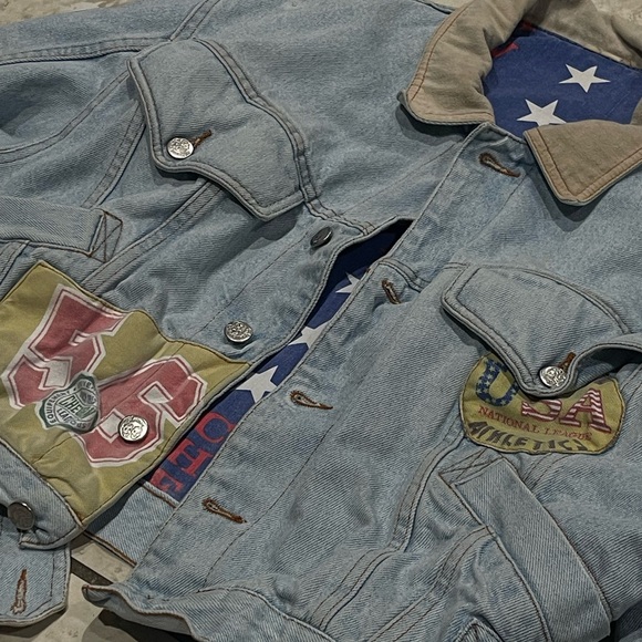 90’s Vintage Chewan USA Athletics Denim Jacket - Picture 5 of 14